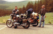 Jim & Dave and the bikes (heavily loaded)...
